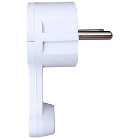 Вилка угловая плоская с заземлением. Ecola AEPL1WEAY