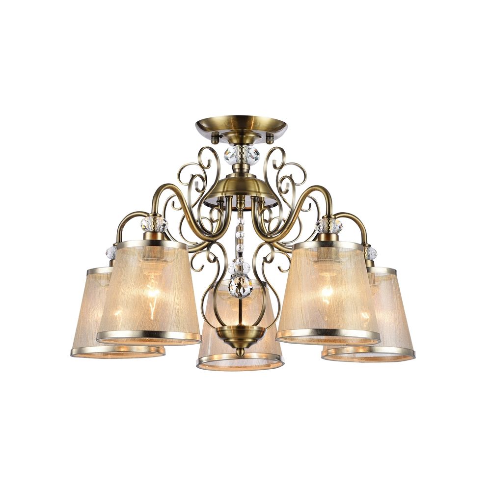 FR2405-PL-05-BZ. Freya. Люстра потолочная  5*E14  40W 220V. Бронзовый