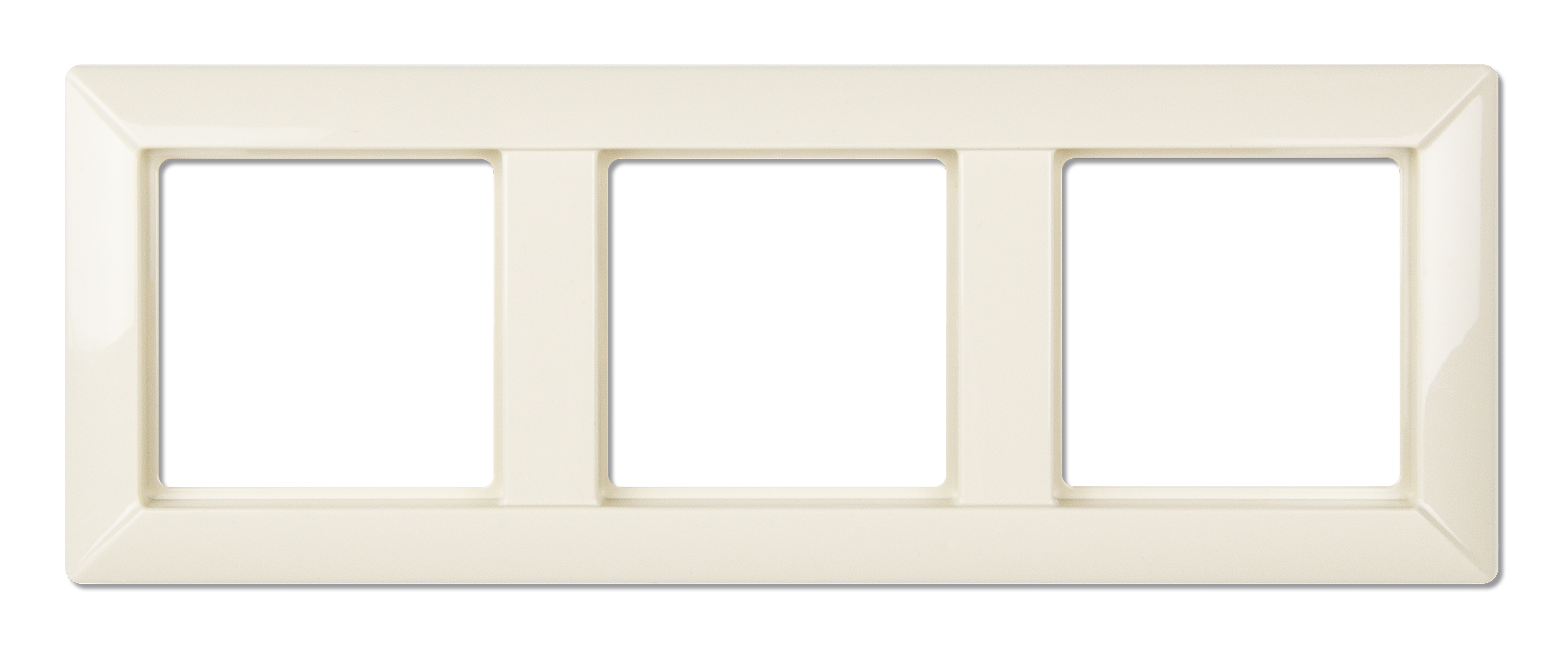 Рамка 3-кратная для вертикальной и горизонтальной установки, слоновая кость