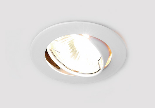 104S WH.Ambrella.Встраиваемый светильник MR16. , поворотный. Белый, круглый. 1*Gu5.3, 50W, 12/220V