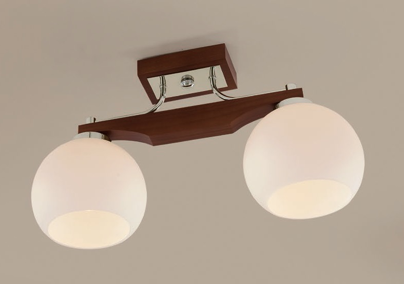 CL164321. CitiLux. Люстра потолочная  2*E27  75W 220V. Хром, венге