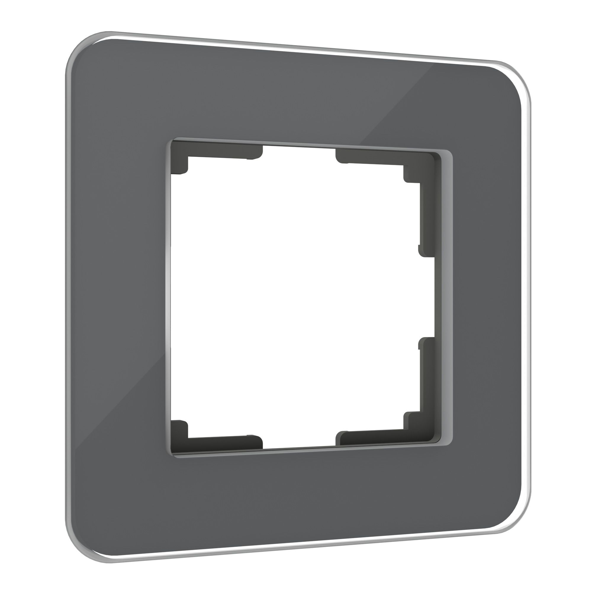 Рамка на 1-пост графит стекло Werkel Elite W0012440