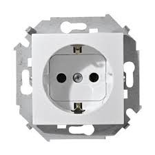 Simon Simon15 Белый Механизм розетки 2К+З с заземлением IP20 250V Белый 16A 1591432-030
