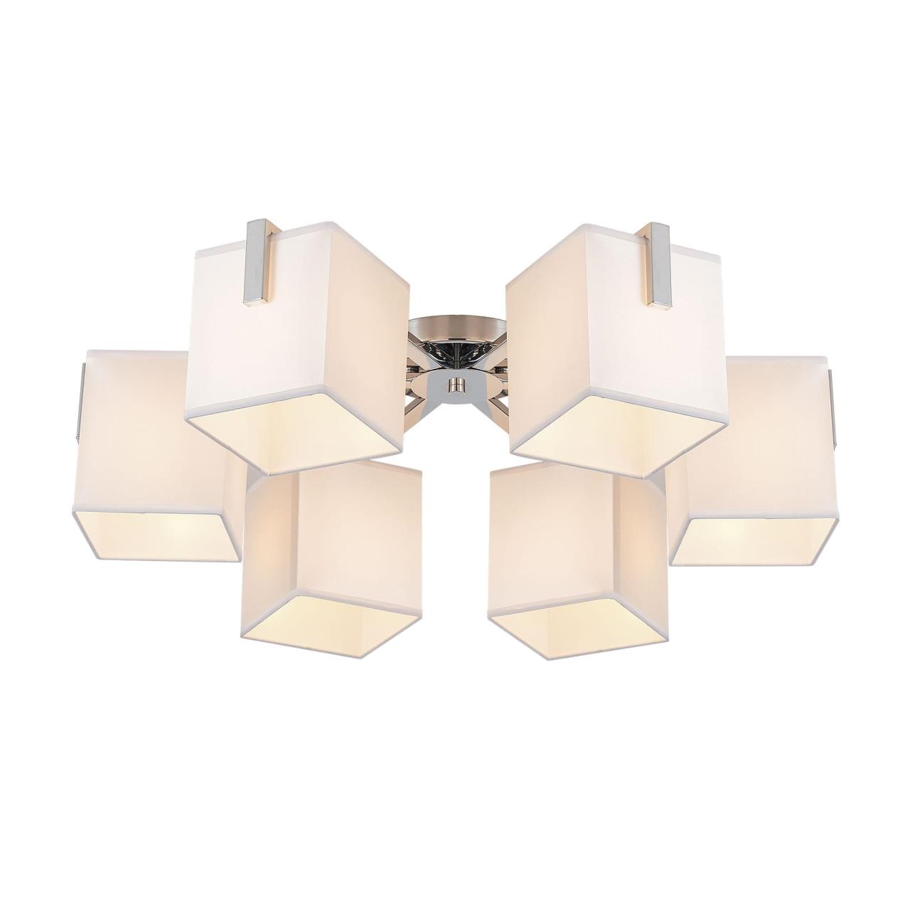 CL465161.CitiLux. Люстра потолочная. 6*Е27,75W,220V. Хром +Белый