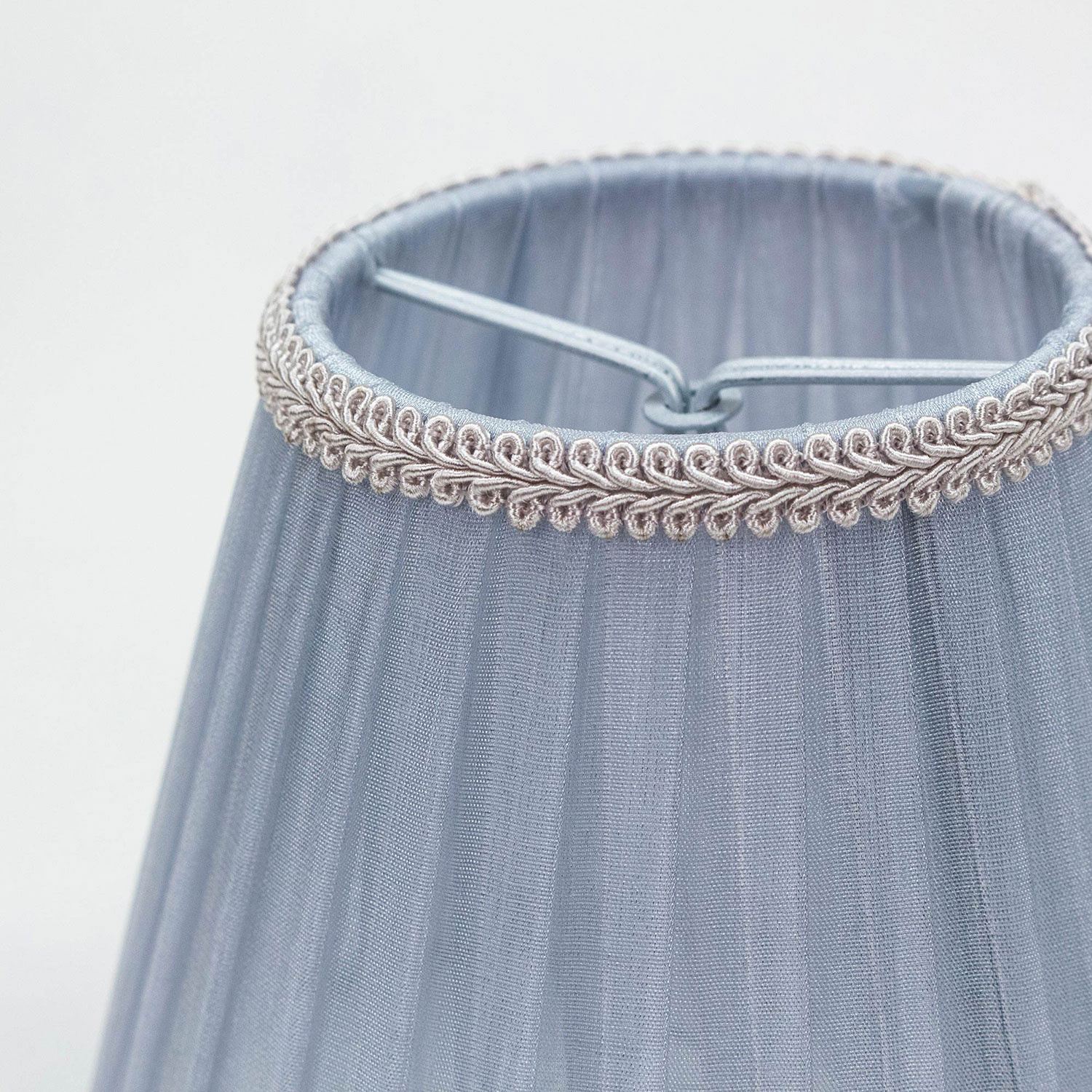 115.176.CitiLux.Абажур тканевый для люстры пружина (на колбу лампы), Органза. Серый