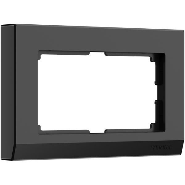 Рамка на двойной пост черный Поликарбонат Werkel Stark W0081808