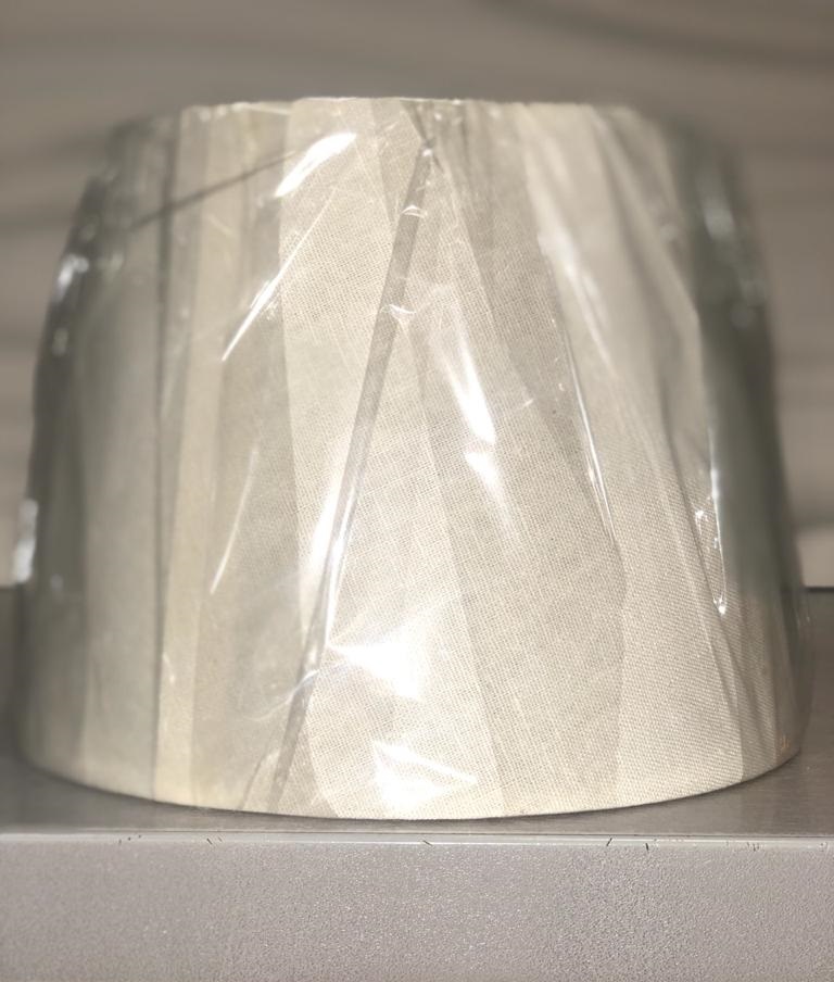 GA8409.Комплектующие.Абажур тканевый подвешивается на патрон (сверху) E27, Ткань на пластике. Бежева