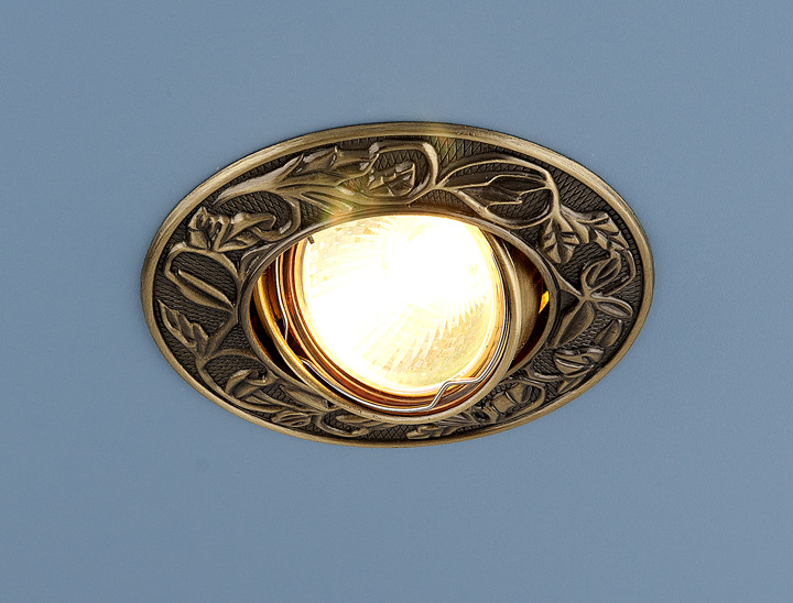 711 MR16 SB.(a032271).Elektrostandard. Встраиваемый светильник поворотный. Черненная бронза,круг.1*G