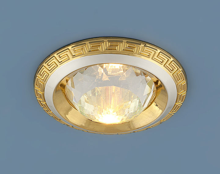 867A  MR16 PS/G.Elektrostandard. Встраиваемый светильник защитное граненое стекло. Перламутровое сер