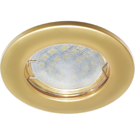 Встраиваемый светильник круг 1*Gu5.3 220V,. Перламутровое золото. Ecola FN1611EFY