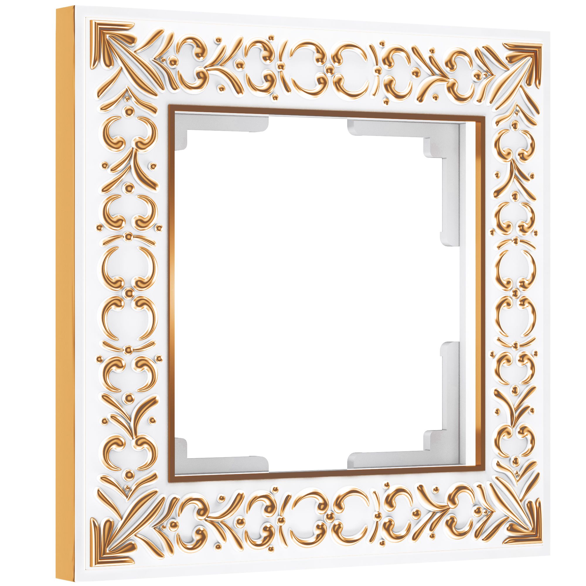 Рамка на 1 пост Белое золото Металл Werkel Antik W0011523