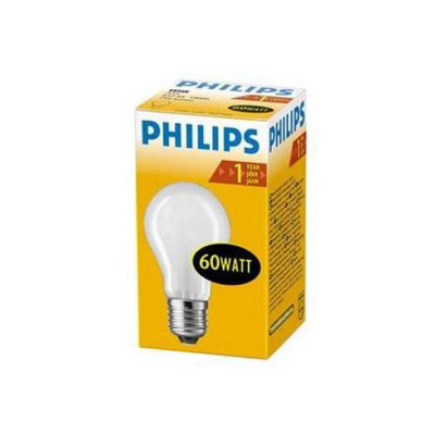 Лампа накаливания "ЛОН" . E27, 60, 220-230, Philips A55 A55 60W E27 FR 230V