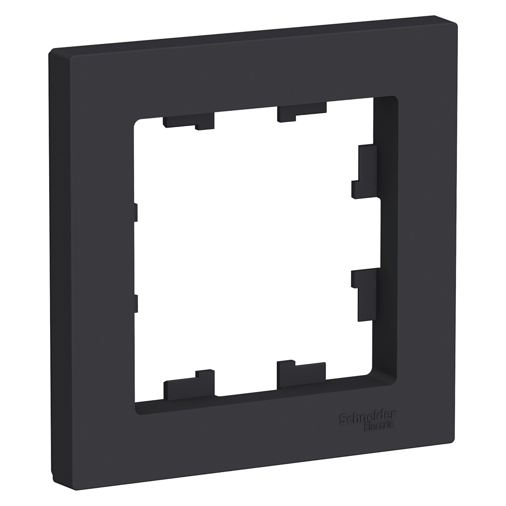 ATN001001. Systeme Electric. AtlasDesign (Карбон).Рамка на 1-пост термопласт