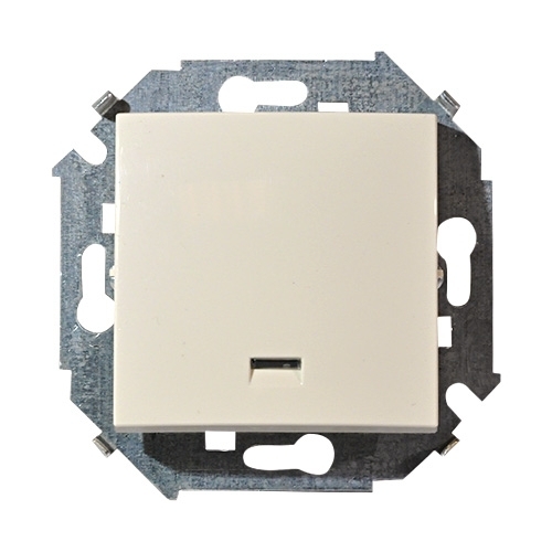 Simon Simon15 Слоновая кость Выключатель 1-клавишный с подсветкой IP20 250V Слоновая кость 16A 15911