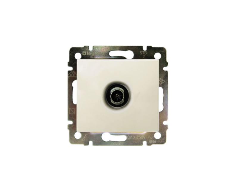 774329. Legrand. Valena (Слоновая кость). Розетка TV 4-2400мГц < 1,5дБ, "звезда"