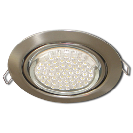 Встраиваемый светильник круг поворотный 1*GX53 220V,. сатин-хром. Ecola FS5390ECB