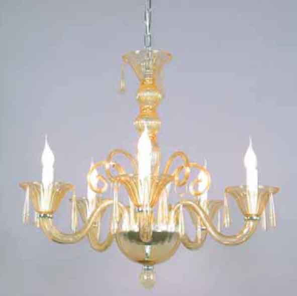 WL7154-5YE. Wunderlicht. Люстра  5*E14  60W 220V. Хром, желтый