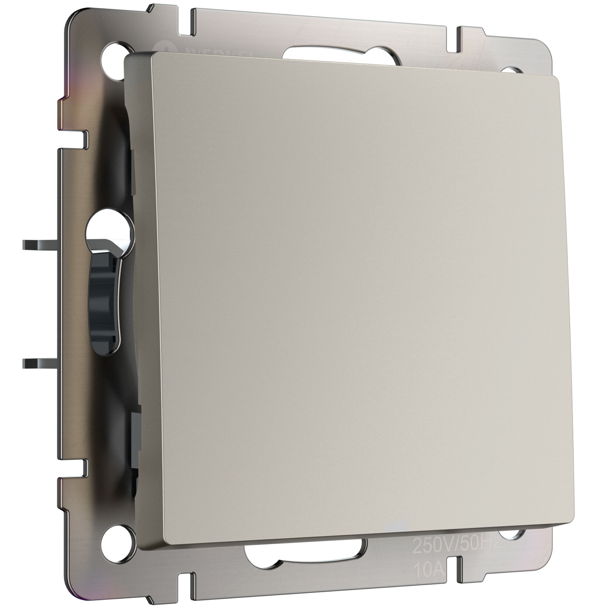 Выключатель одноклавишный 1-клавишный  Дымчатый. IP20 Werkel W1210004