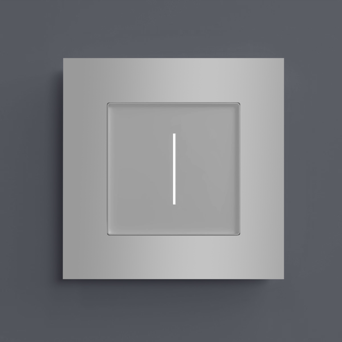 Рамка на 1-пост Серебряный матовый поликарбонат матовый. Werkel Slab  W0012965