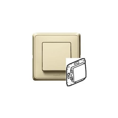 773700. Legrand. Cariva (Слоновая кость). Выключатель 1-клавишный