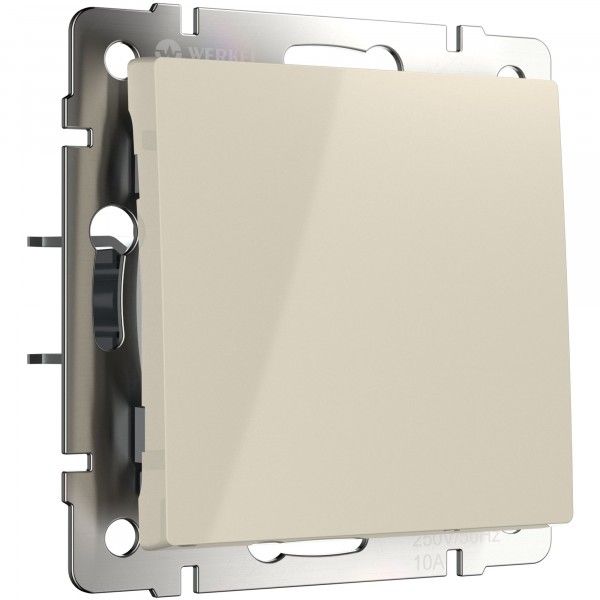 Выключатель 1-клавишный IP20 Слоновая кость Глянцевый. Werkel. W1110003