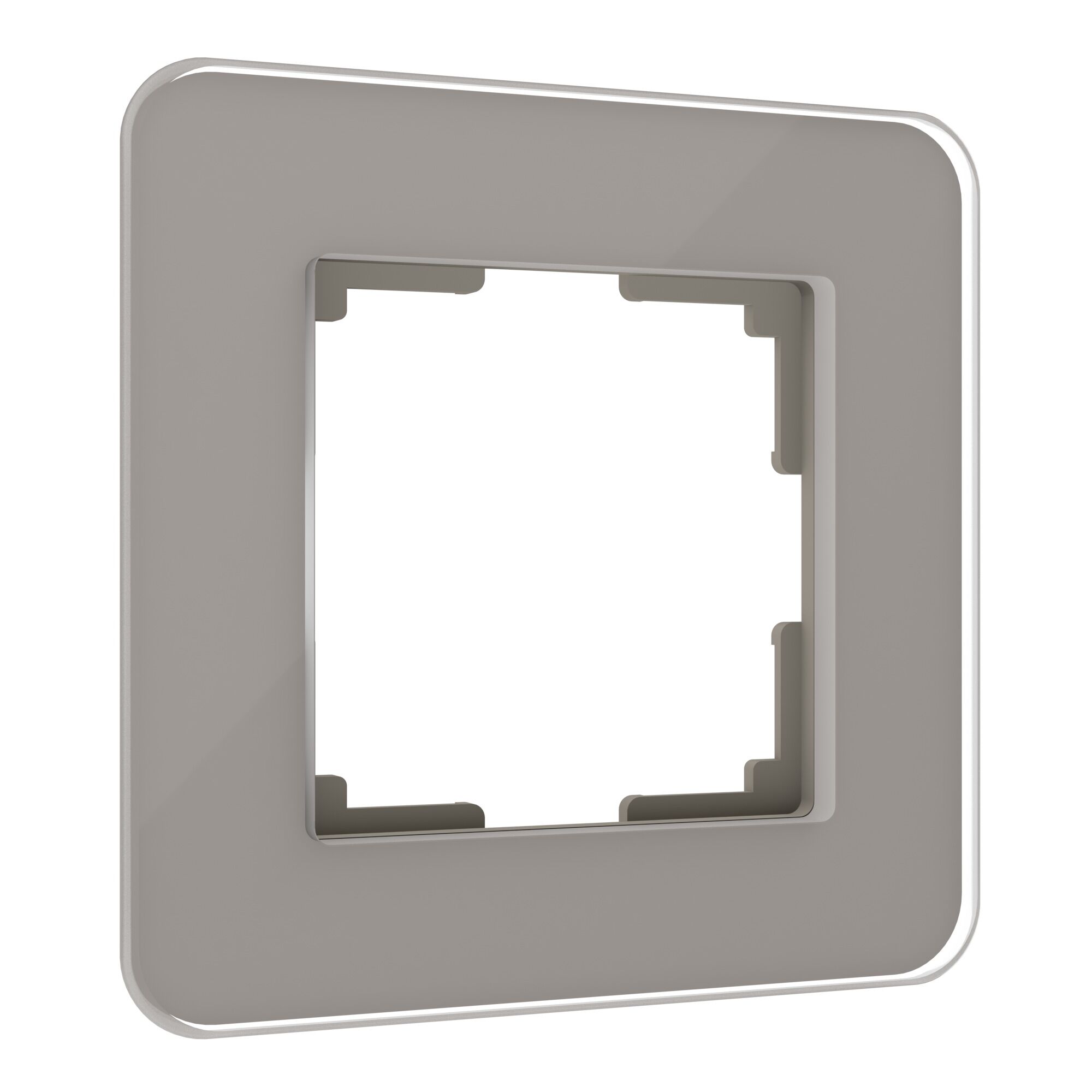 Рамка на 1-пост дымчатый стекло Werkel Elite W0012417