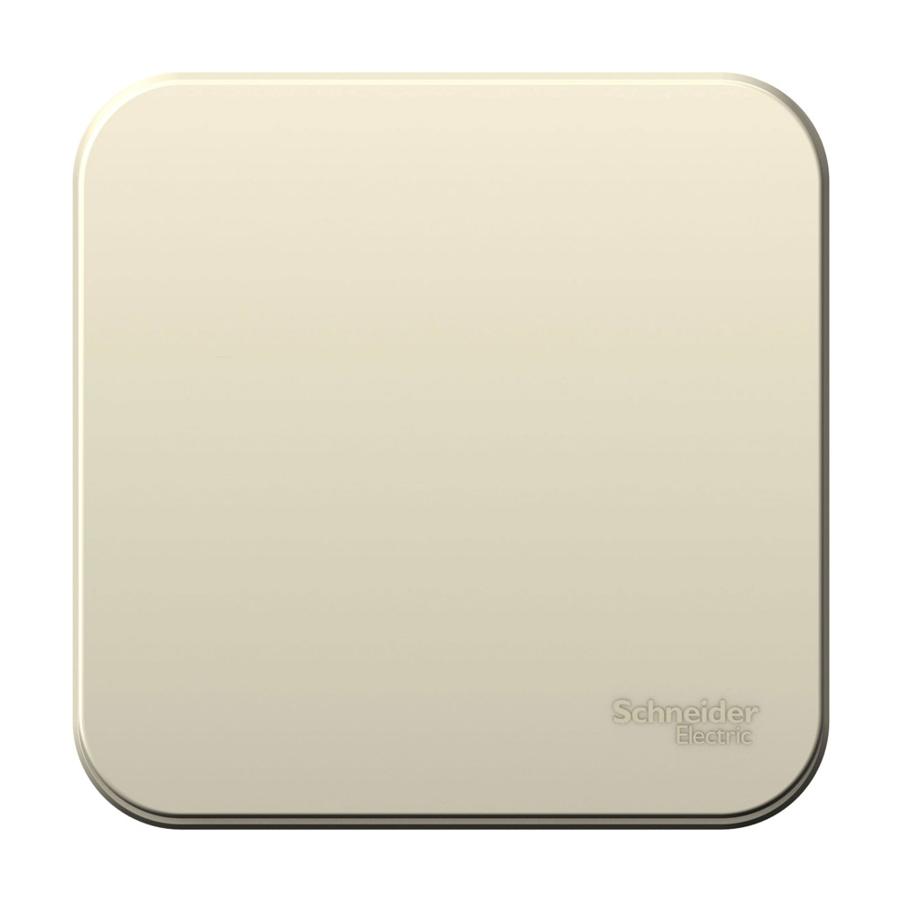 Выключатель с изолирующей пластиной 1-клавишный Молочный IP20 Глянцевый Systeme Electric Blanca BLNV