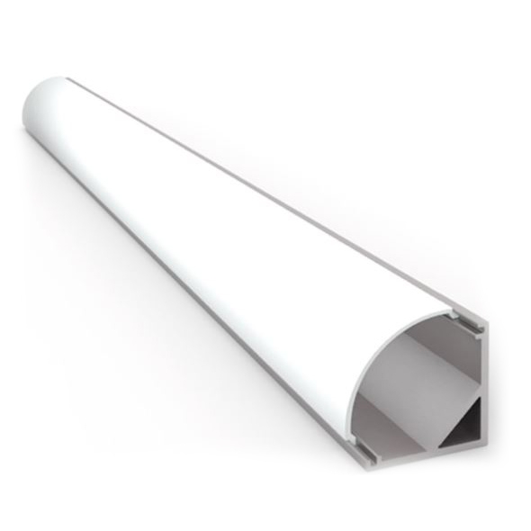 PU1610 компл. Commeuroled. Алюминиевый профиль для светодиодной ленты с диффузором. 2500мм, 16x16мм.