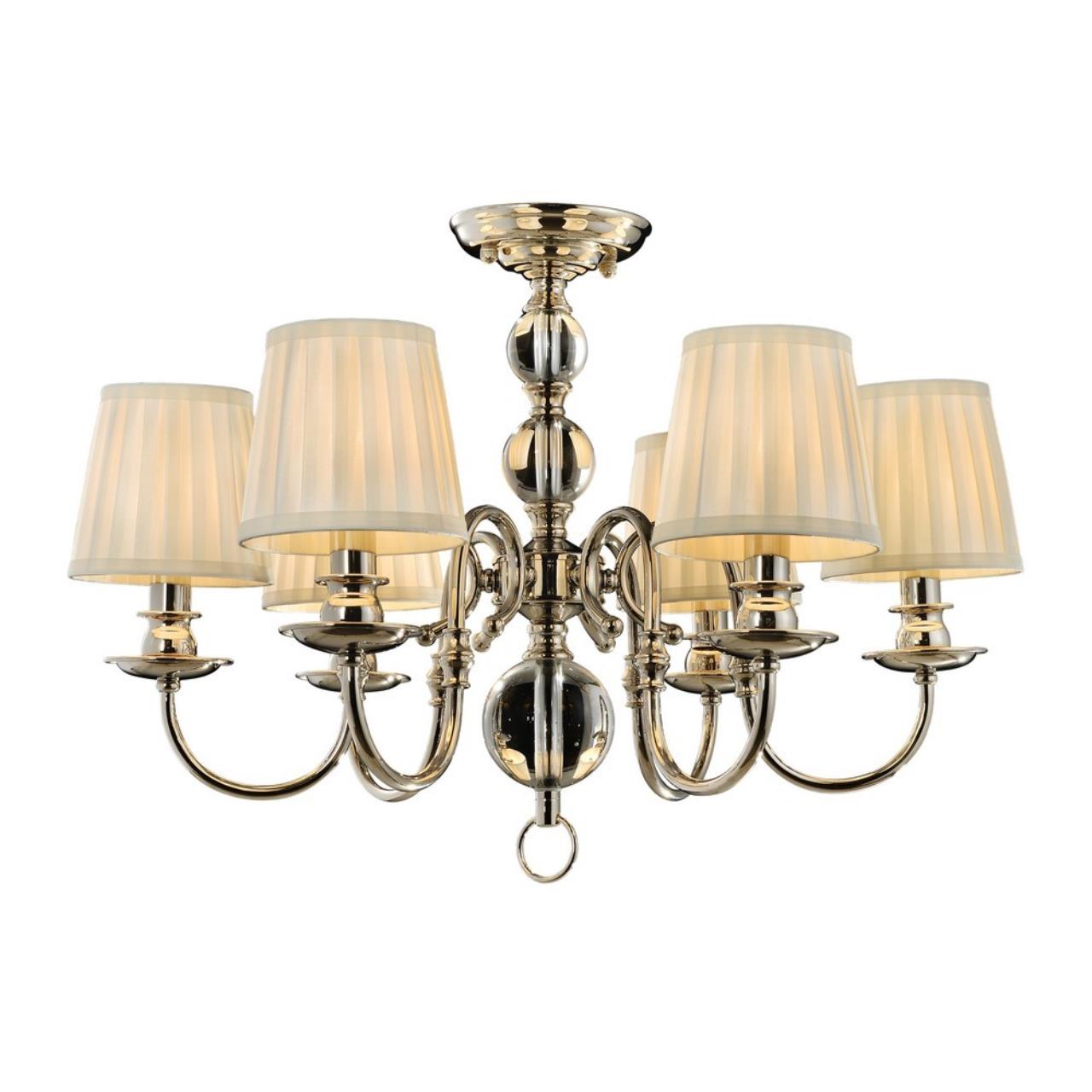 Люстра потолочная. 6*E14, 40W, 220V. Хром, бежевый Aployt Gaell APL.704.03.06.