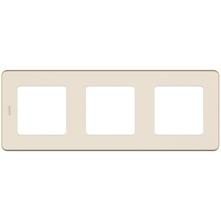 673951. Legrand. Inspiria (Слоновая кость). Рамка на 3-поста. пластик
