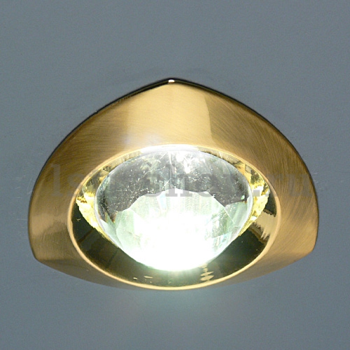 122A SG.Elektrostandard. Встраиваемый светильник с граненым стеклом. Бронза,1*Gu5.3, 12/220V,12/220V