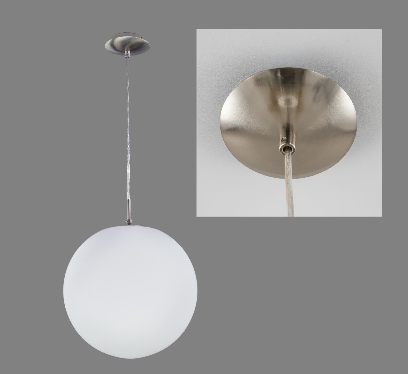 CL941301. CitiLux. Светильник подвесной  1*E27  100W 220V. Хром матовый, белый