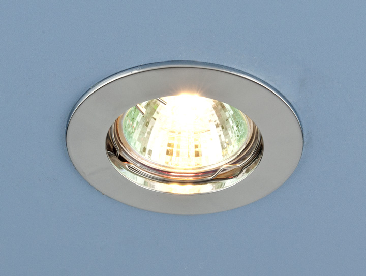 863 MR16 CH хром.(a030074).Elektrostandard. Встраиваемый светильник Хром,круглый.1*Gu5.3, 35W,12/220