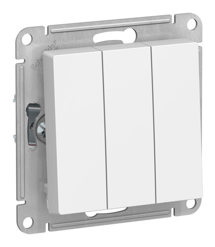 ATN001331.Systeme Electric.AtlasDesign (Лотос).Выключатель 3-клавишный, Винтов. зажим