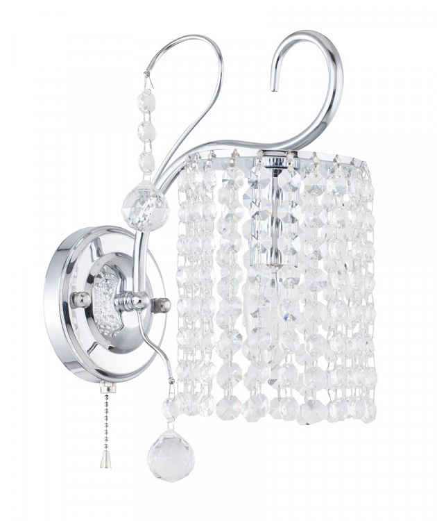 Бра, настенный светильник. Хром, прозрачный 1*E14 40W 220V. Freya Leona FR1127-WL-01-CH