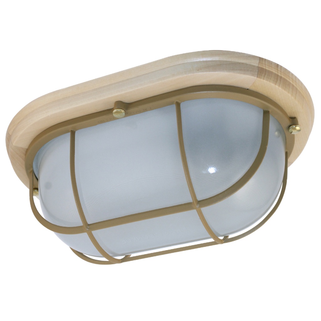 Влагозащищенный накладной светильник IP65 Дерево, металл,белый 1*E27 100W Элетех Терма  1005501029