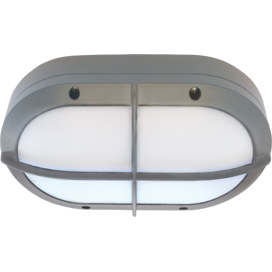Влагозащищенный накладной светильник IP65. Серый. 2*GX53, 15W 220V Ecola Овал FS53LSECS