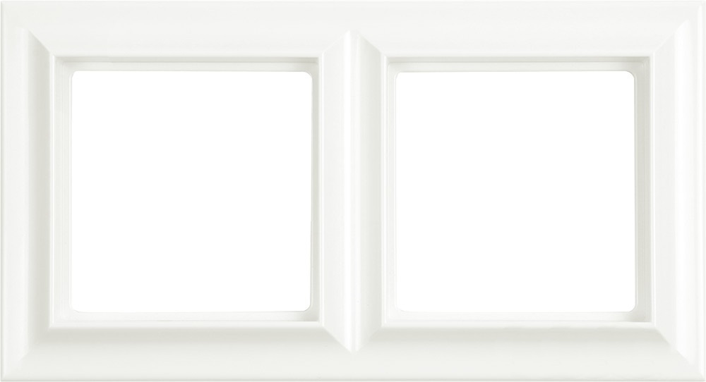 Jung Eco Profi Standart  Рамка на 2 поста Белый глянцевый EPS482WW