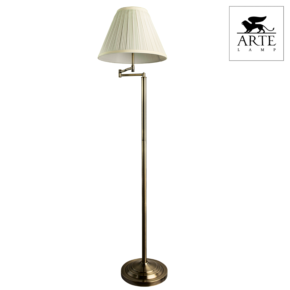 A2872PN-1AB Arte Lamp California. Торшер 1*E27 60W 230V, Бронза, кремовый
