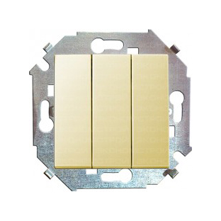Simon Simon15 Слоновая кость Механизм 3-клавишного выключателя IP20 250V Слоновая кость 10A 1591391-