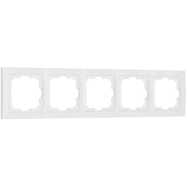 Рамка на 5-постов белый поликарбонат Werkel Snabb basic W0052001