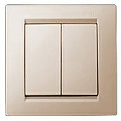 Simon Simon15 Слоновая кость Выключатель 2-клавишный, проходной IP20 250V Слоновая кость 10A 1590397