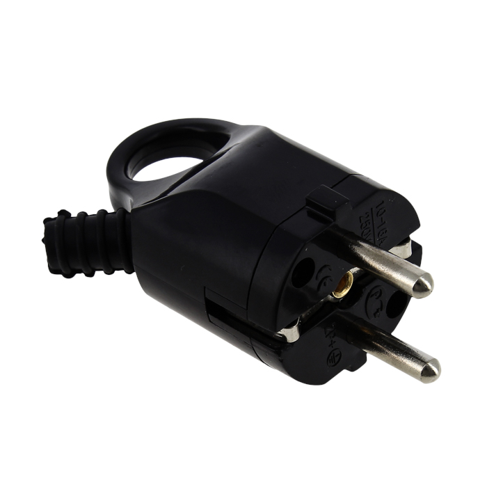 Вилка с кольцом, с заземлением. EKF AVK16-30