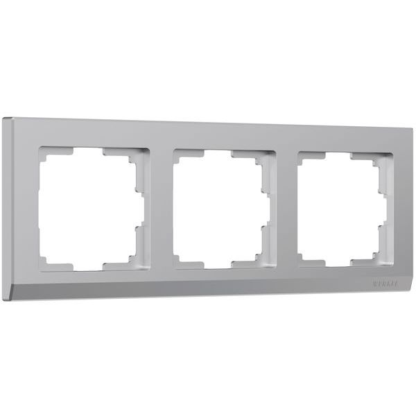 Рамка на 3-поста серебряный поликарбонат Werkel Stark W0031806