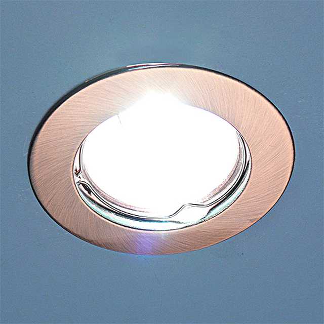 863A  MR16 SC.Elektrostandard. Встраиваемый светильник Медный ,круглый.1*Gu5.3, 50W,12/220V