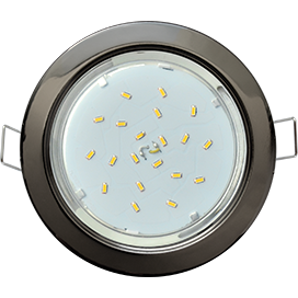 Встраиваемый светильник круг 1*GX53 220V,. Черный хром. EcolaFB53H4ECB