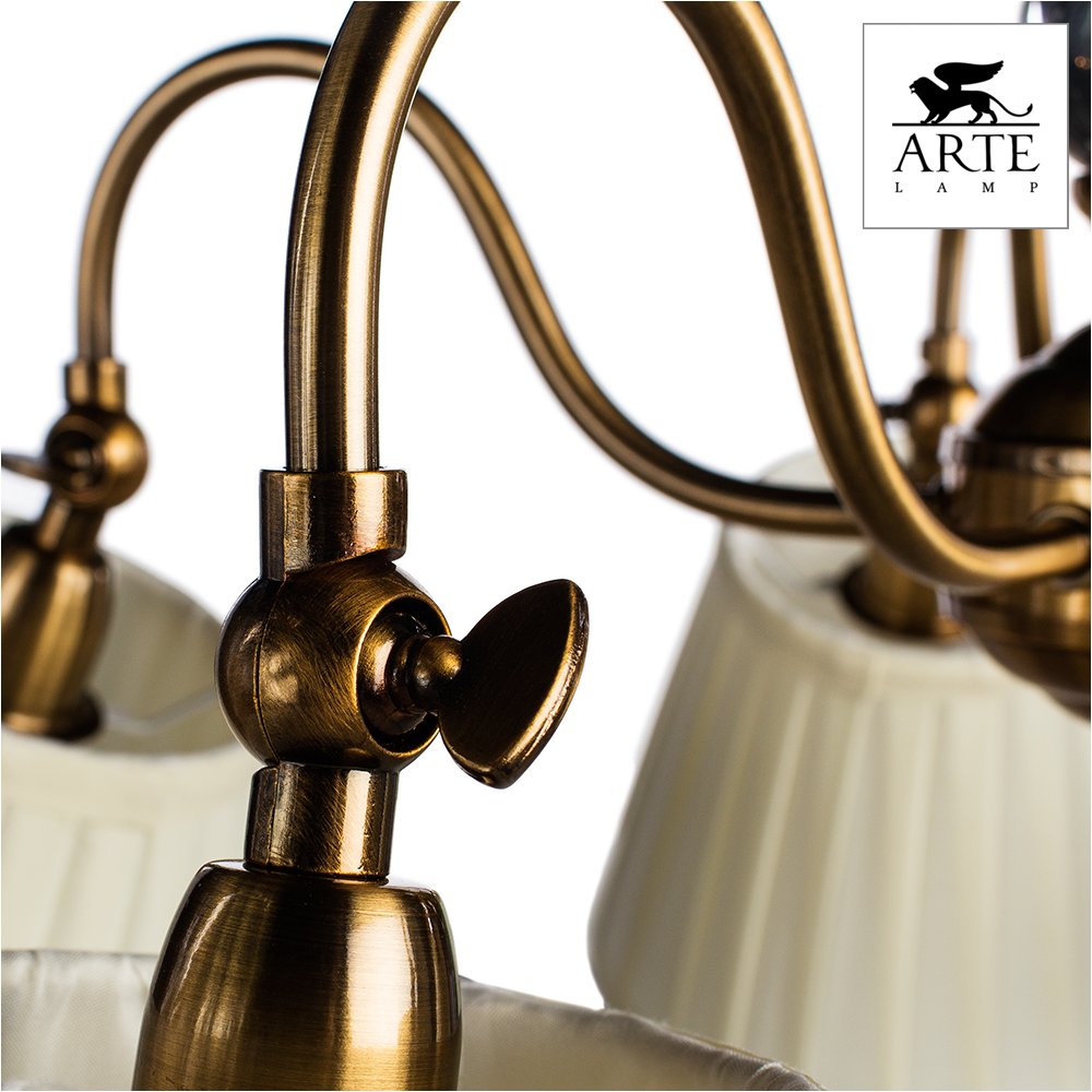 A1509PL-5PB. Arte Lamp. Люстра потолочная  5*E14  40W 220V. Латунь