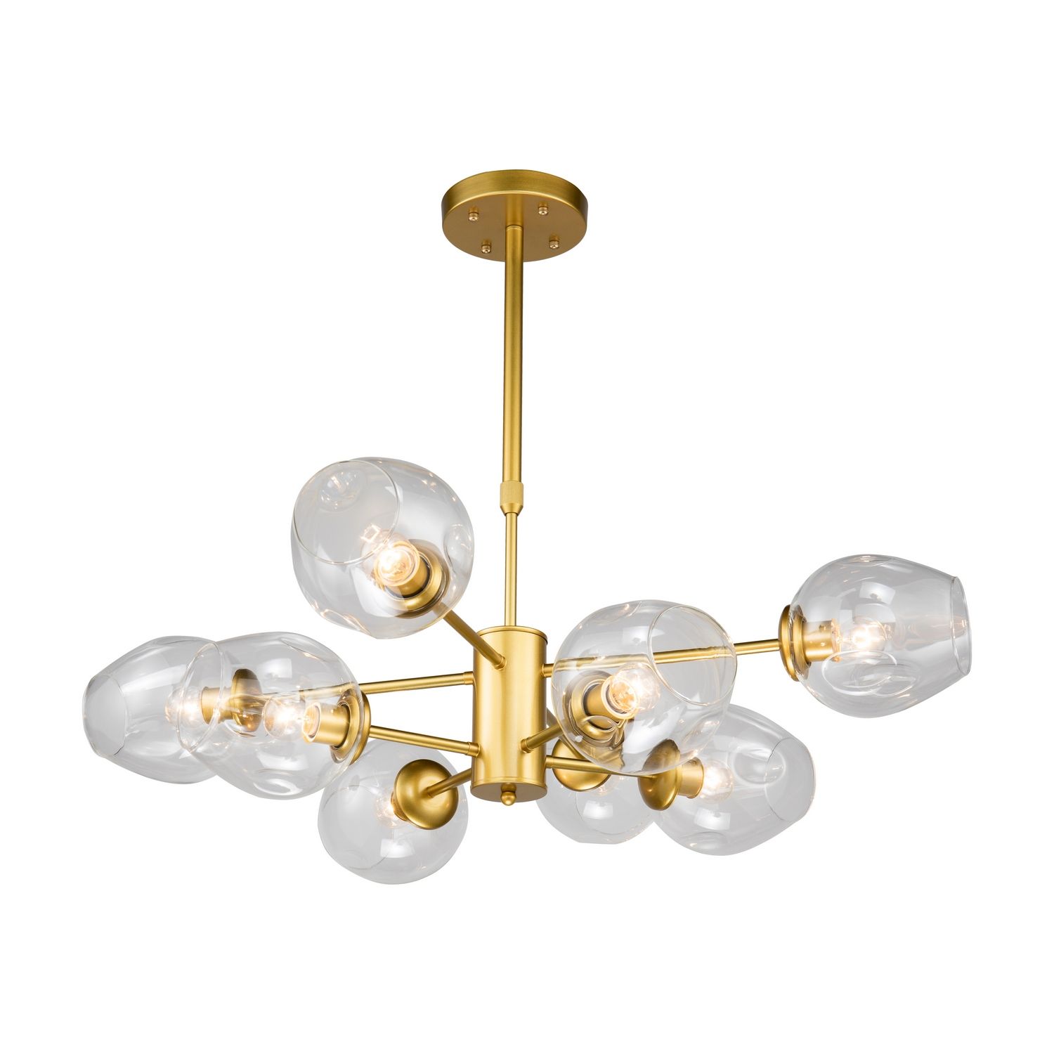 2625-8P.Favourite. Люстра. 8*E27,40W,220V. Золотой, прозрачный