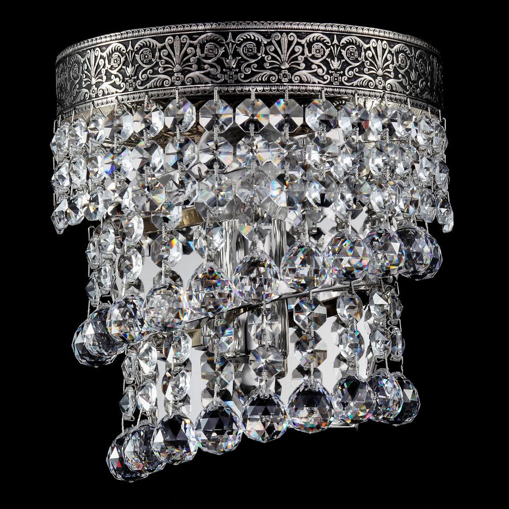 Бра, настенный светильник. Хром с чернением 1*E14 60W 220V. Maytoni Twister  DIA523-WL-01-N