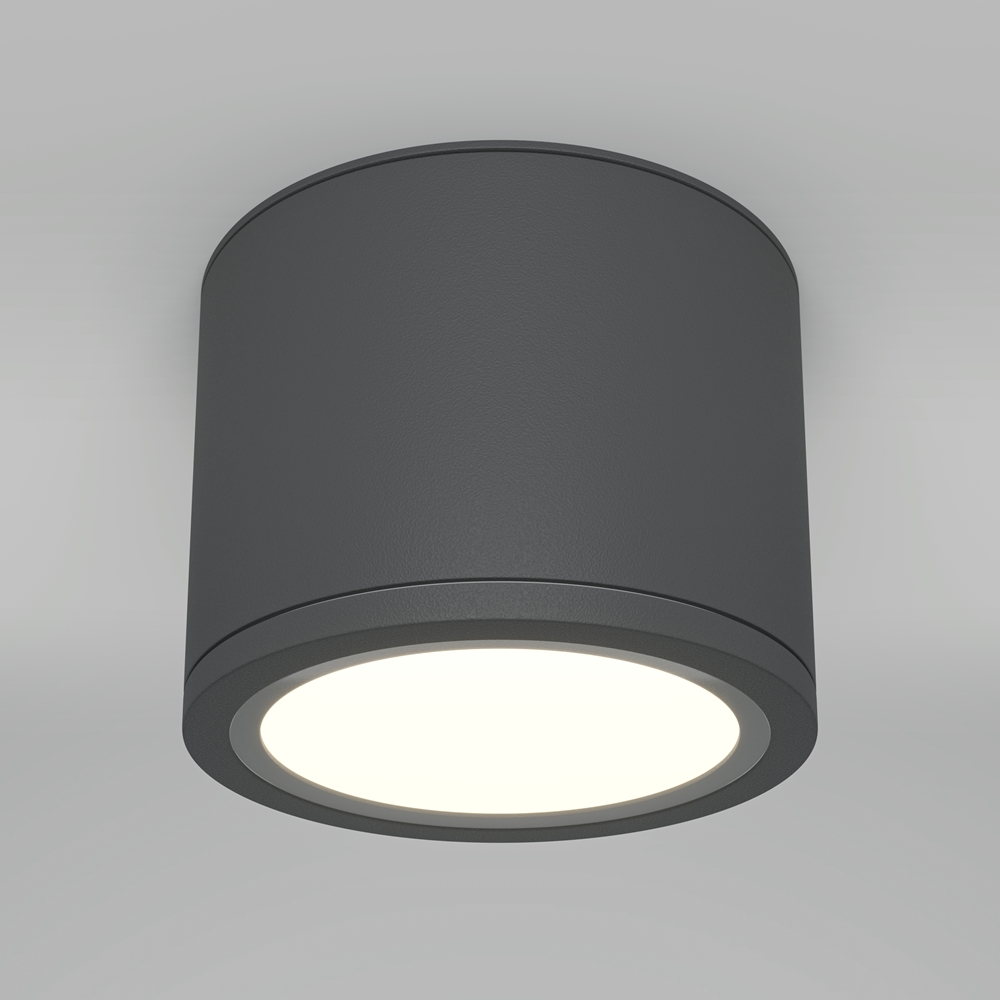 C095CL-GX53-GR.Maytoni Technical.Потолочный светильник, влагозащищенный,1*GX53 15W,240V,IP44. Серый